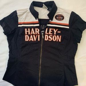 Harley Davidson Zip up shirt